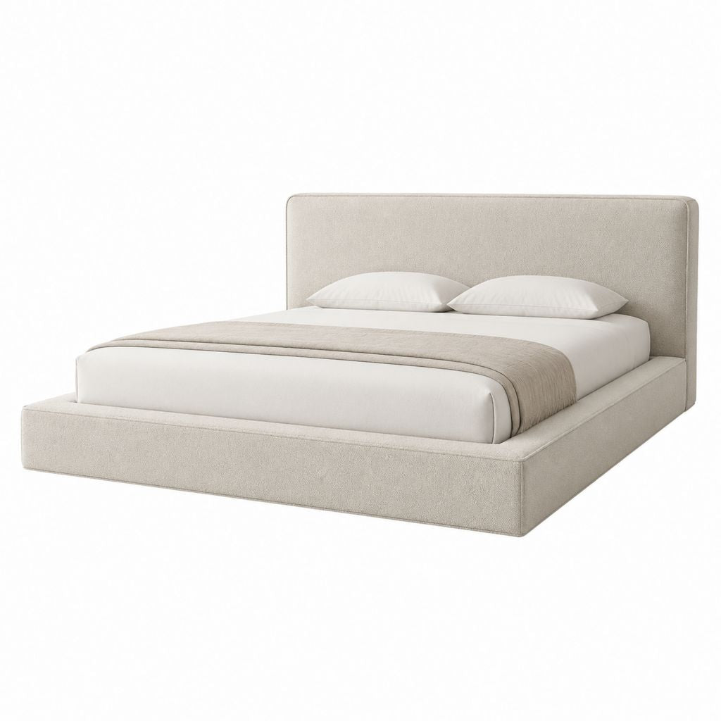 Polsterbett Doppelbett Beige Polyester Rechteckig 180 x 200 cm