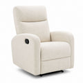 Relaxsessel mit manueller Liegefunktion Creme Bouclé-Polyester 83 x 90 x 104 cm