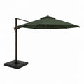 Ampelschirm mit Standfuß Grün Polyester Stahl quadratisch 300 x 300 x 250 cm