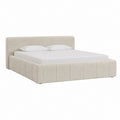 Stauraumbett Polsterbett Creme Polyester Rechteckig 180 x 200 cm